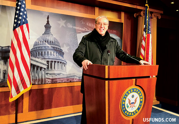 Frank in Washington at the Senate Press room