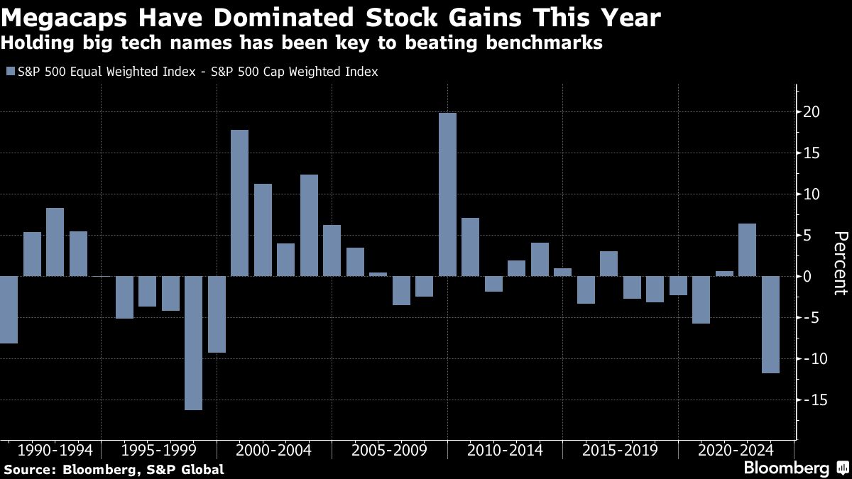 Megacaps Have Dominated Stocks Gains this Year