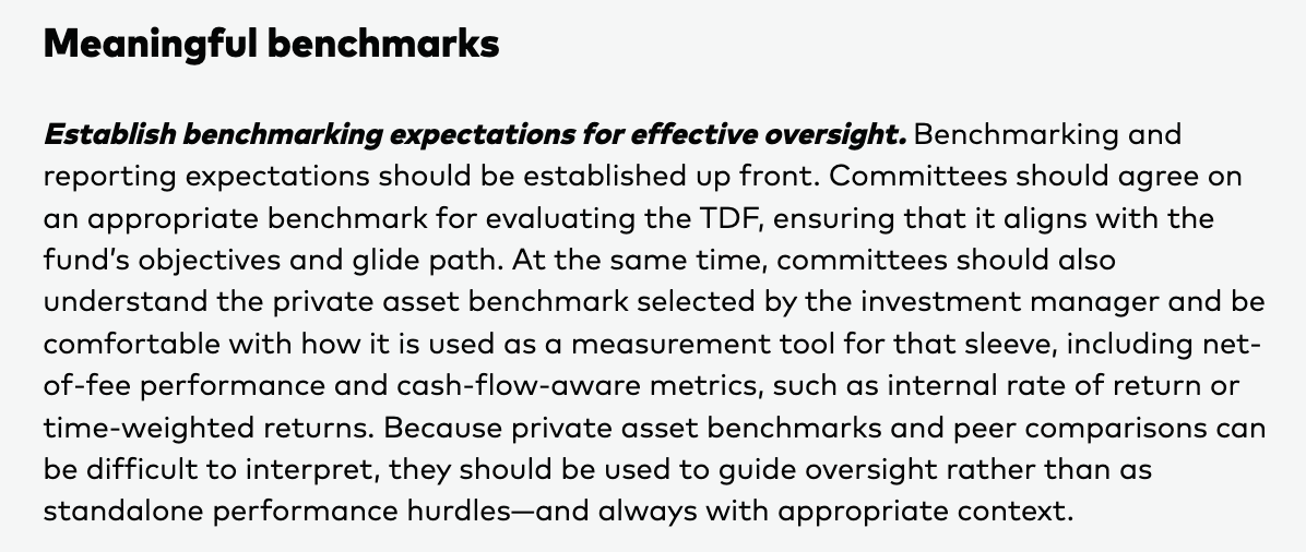 meaningful benchmarks