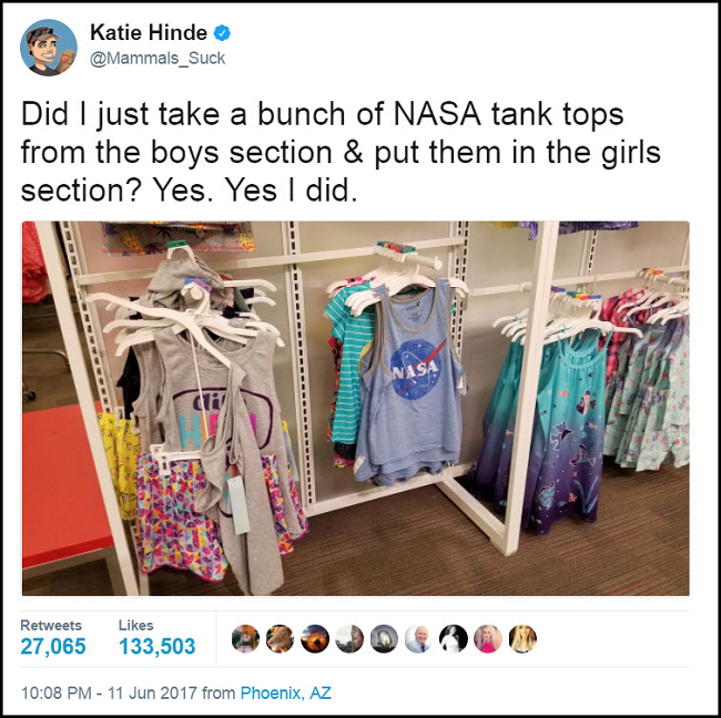 NASA tank top tweet