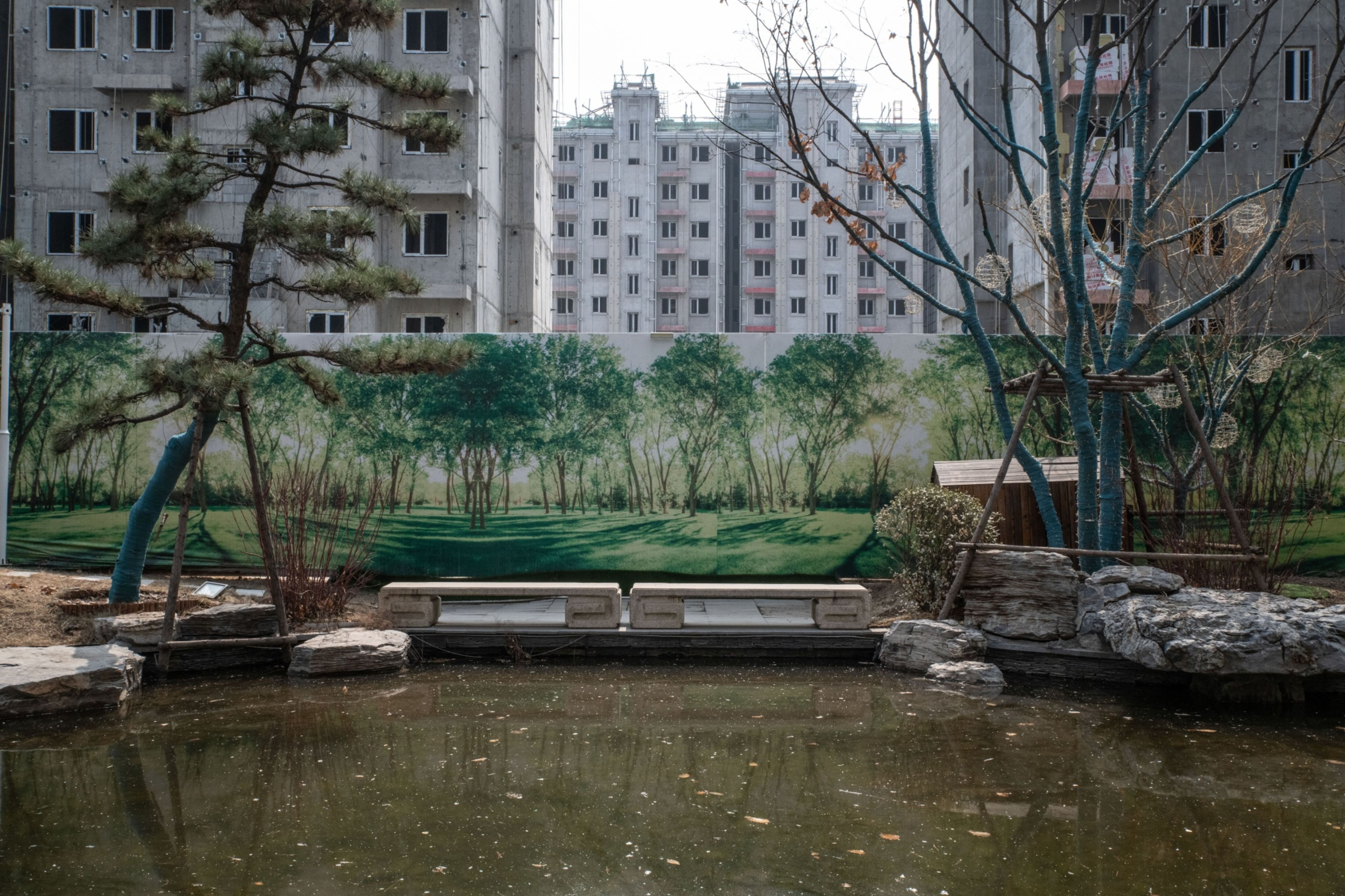 The construction site of a residential project formerly developed by China Evergrande Group in Beijing, in March. Source Bloomberg