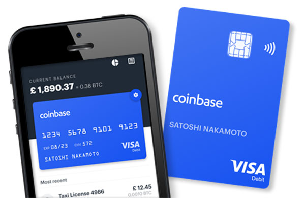 coinbase credit card and phone app