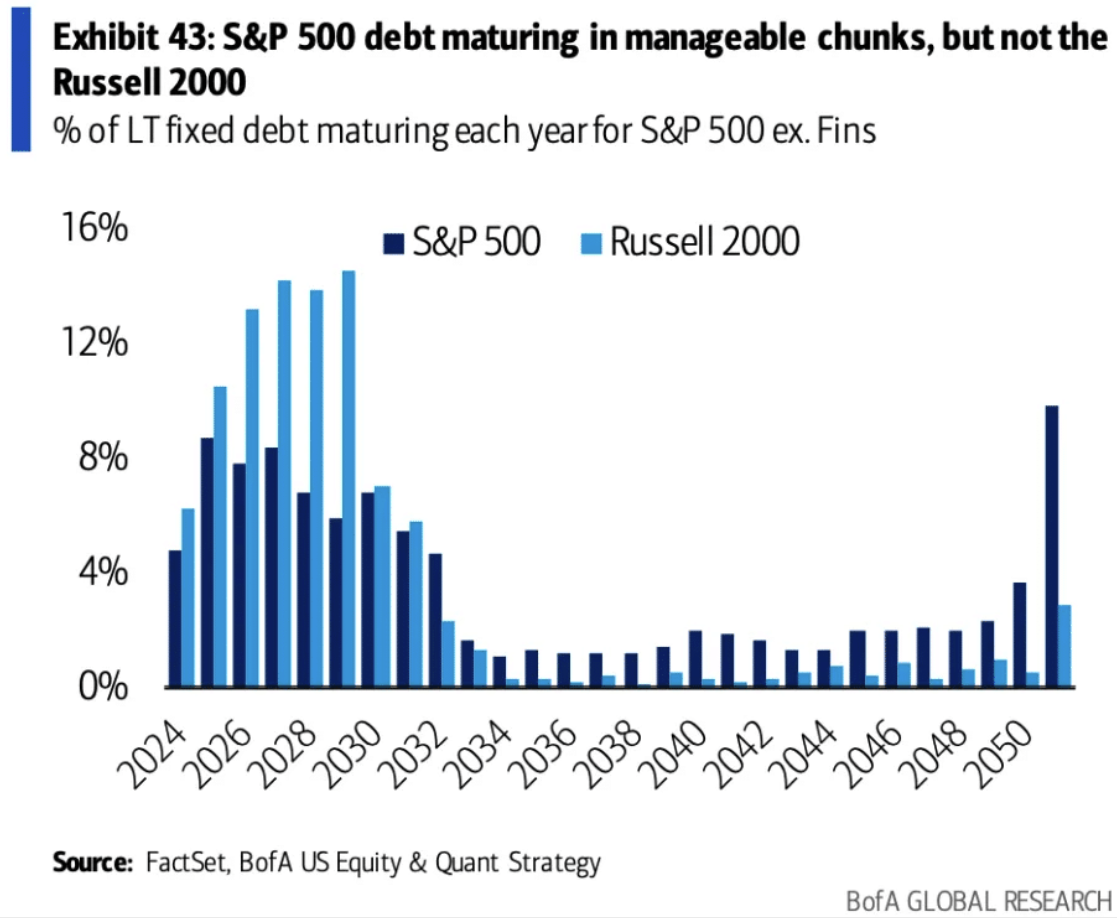 S&P 500 debt maturing