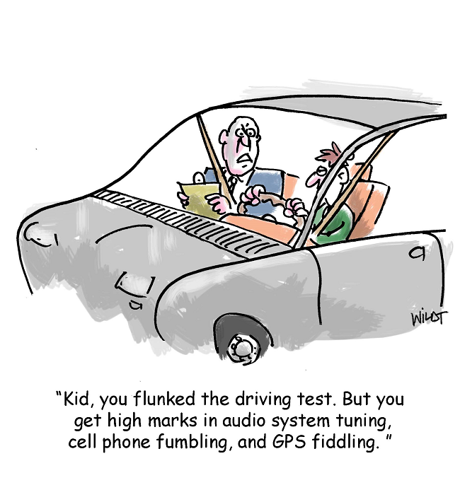 The driver who is paying attention to neither the road ahead nor the road behind; but instead to the cacophony of voices, opinions, and forecasts with which we&rsquo;re bombarded constantly?