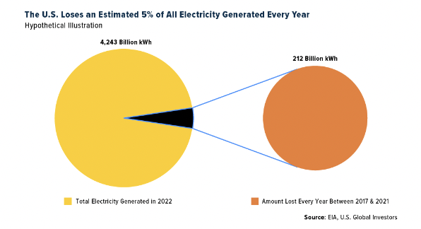 U.S. electricity loss