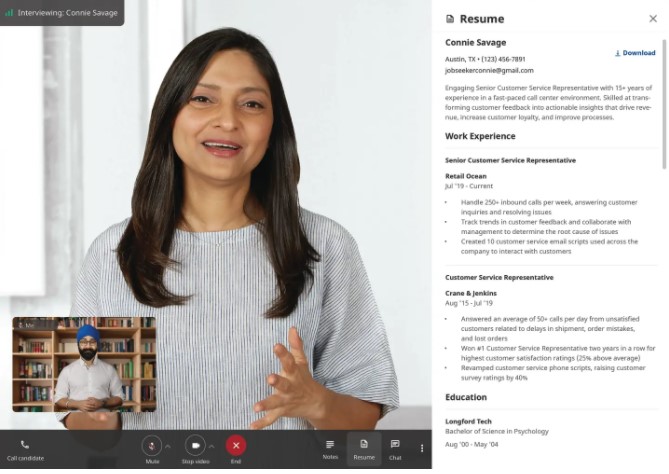 Indeed Interview virtual HR tool, credit: Recruit Group