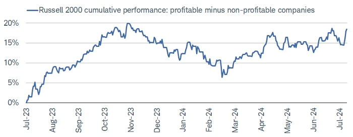Profitable small caps outperforming